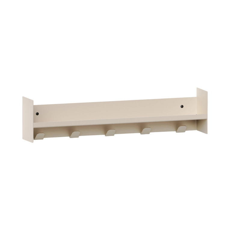 Shelving PLI Cream White edged with coat racks L 60 TIPTOE