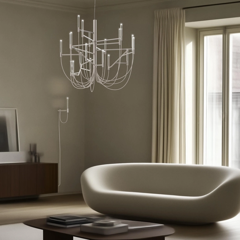 Suspension ALLUMETTE L Blanc FOSCARINI