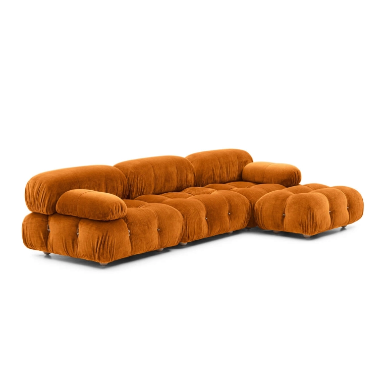 CAMAELONDA angulaire Chenille Enia Orange Curry BB ITALIA
