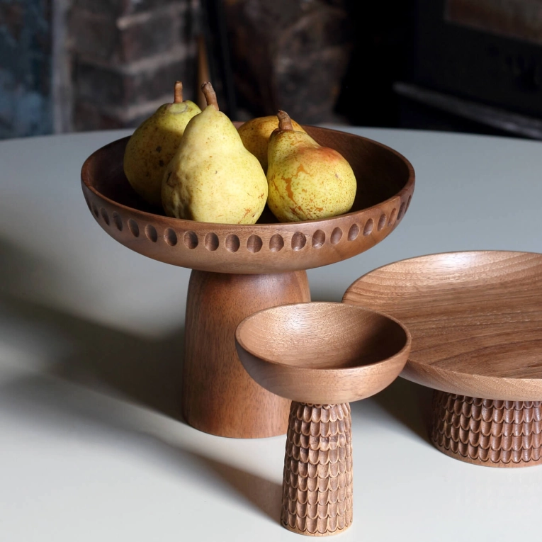 Centre de table & corbeille NERA bowl small Noyer ZANAT