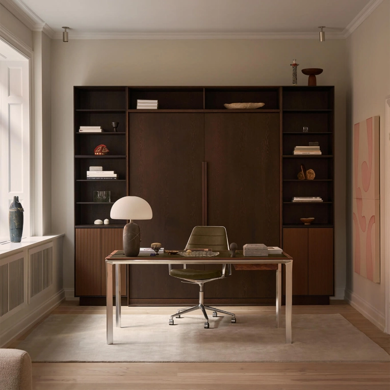 Desk WORK DESK 432 Dark Oak / Bosco Leather VIPP