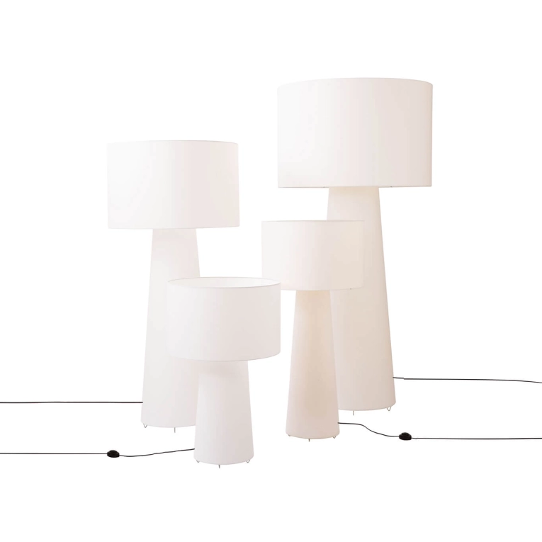 Lampadaire BIG SHADOW H 116 Blanc CAPPELLINI