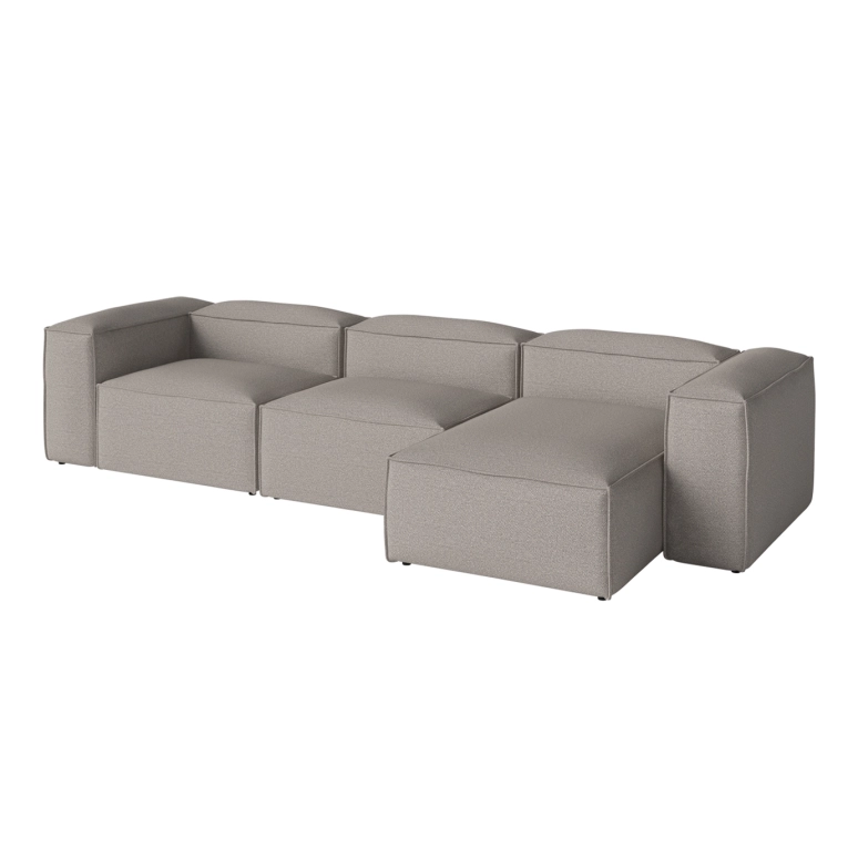 Canapé COSIMA Chaise Longue Droite 340x100 Monza Grey-White BOLIA