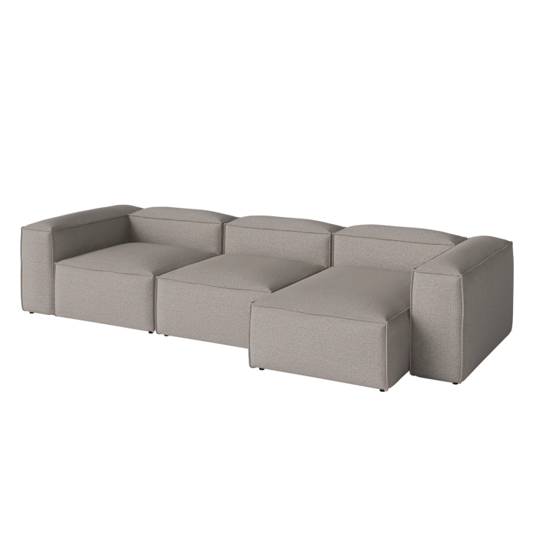 Canapé COSIMA Chaise Longue Droite 340x120 Monza Grey-White BOLIA