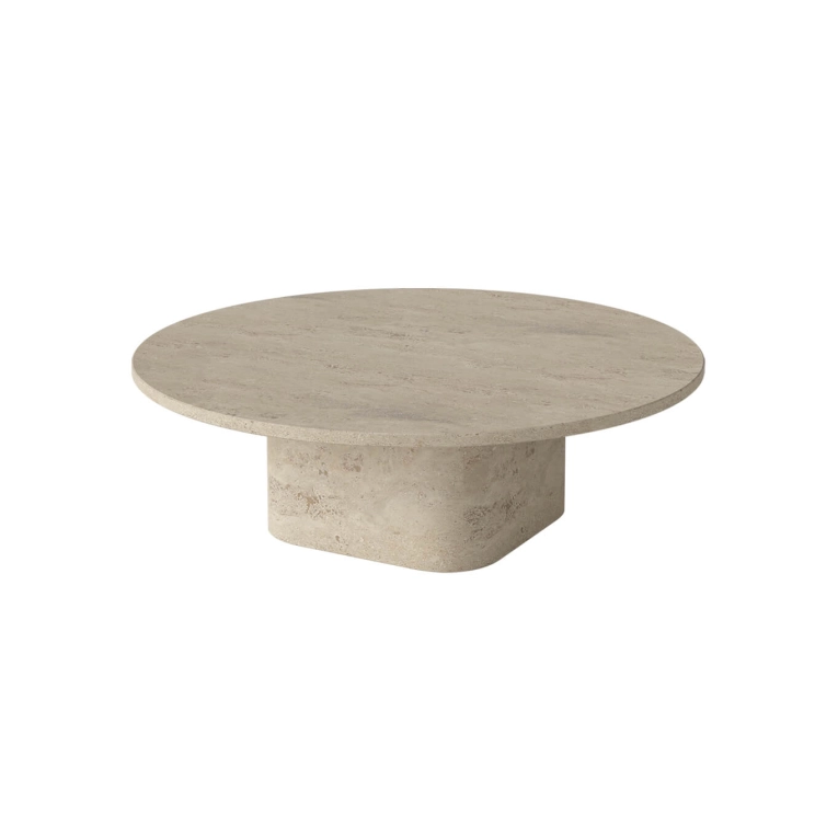 Coffee Table EIDA Ø 90 H 28 Sand Travertine BOLIA