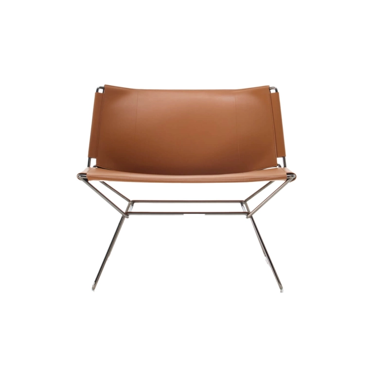 Easy chair NEIL LEATHER Natural MDF ITALIA