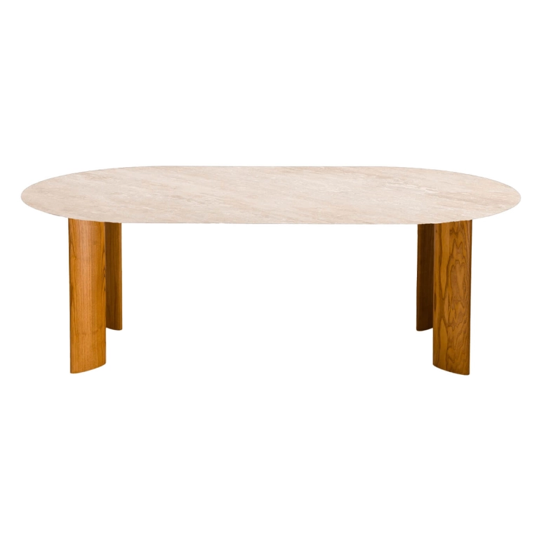 Table CARLOTTA ALTA 8 places Travertin THE SOCIALITE FAMILY