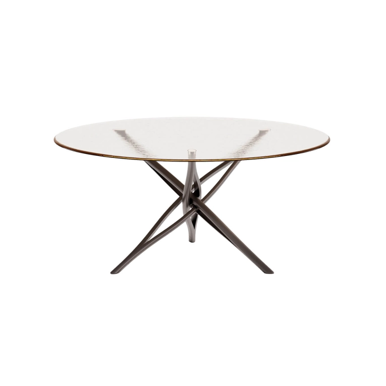 Dining Table SK TABLE Ø 140 Glass MDF ITALIA