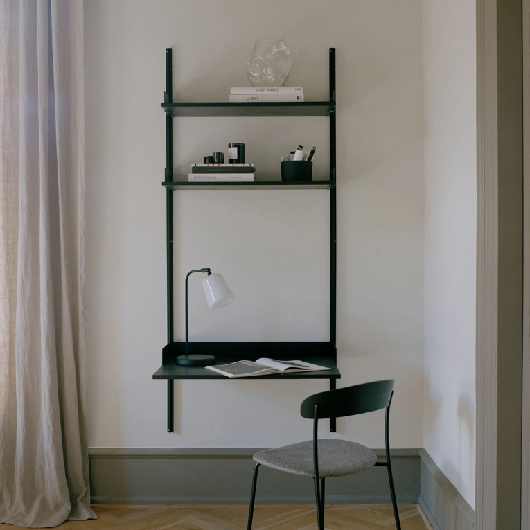 Desk NEW WORKS STUDY SHELF Black/ Black ash NEW WORKS