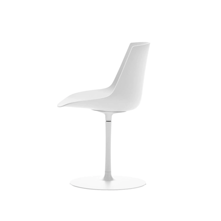 Dining Chair FLOW Central Foot White MDF ITALIA