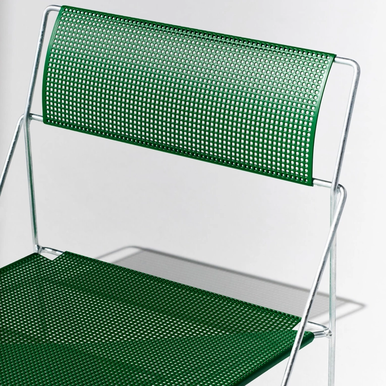 Chaise extérieure X-LINE galvanisé vert poireau HAY