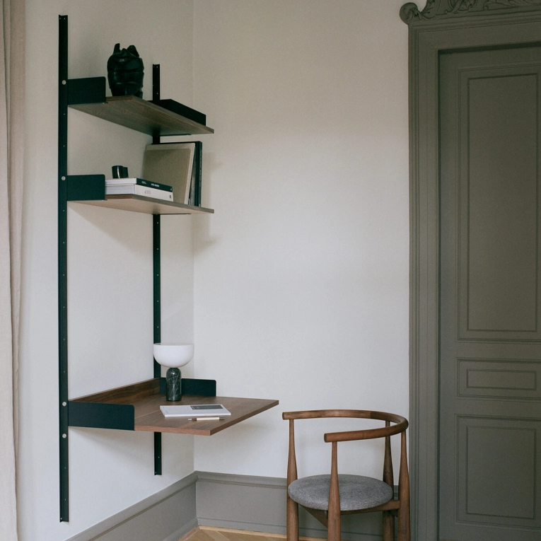 Desk NEW WORKS STUDY SHELF Black/ Walnut NEW WORKS