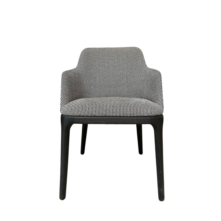 Chaise GRACE noir et blanc POLIFORM