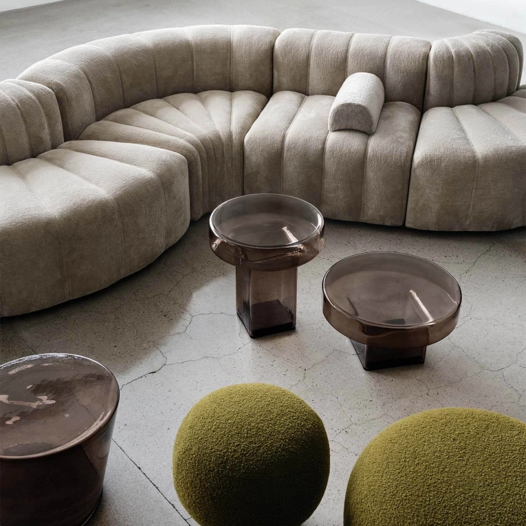 Table d'appoint guéridon NAKED Ø 45 Smoke NORR11