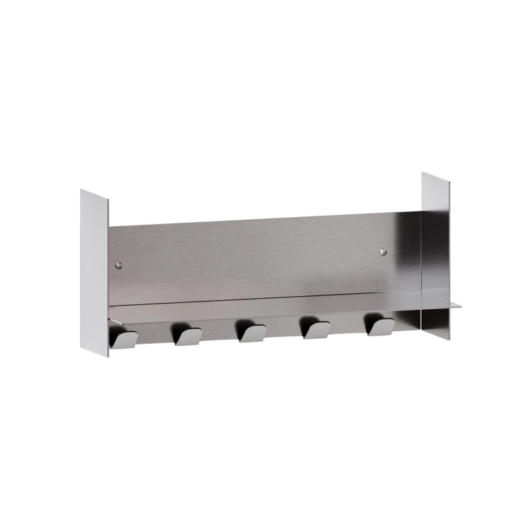 Shelving PLI CORE Brushed Stainless with coat racks L 45 TIPTOE