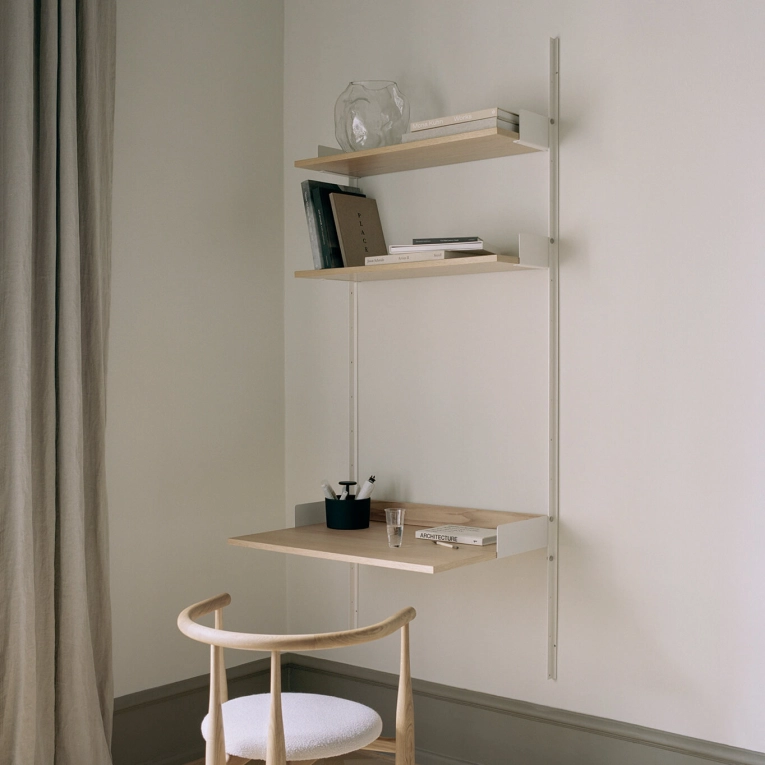 Desk NEW WORKS STUDY SHELF White/ Oak NEW WORKS