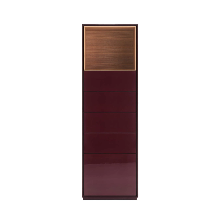 Storage Unit OTTO H 145 Glossy Burgundy MDF ITALIA