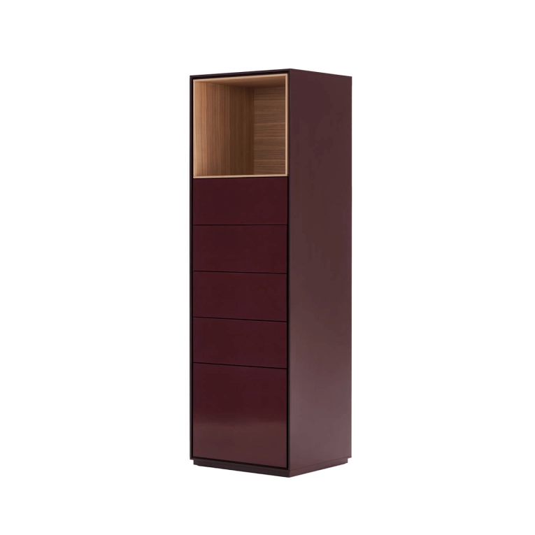 Storage Unit OTTO H 145 Glossy Burgundy MDF ITALIA
