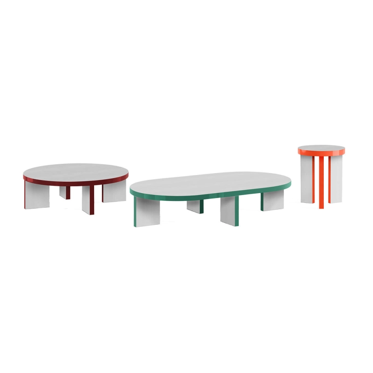 Table d'appoint guéridon SLICE ME Ø 40 Orange ZANOTTA