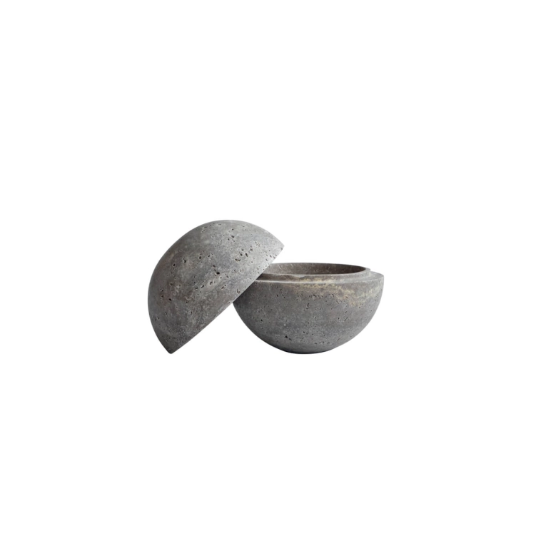 Coffee & Tea ENKEI JAR medio Silver travertine 101 COPENHAGEN