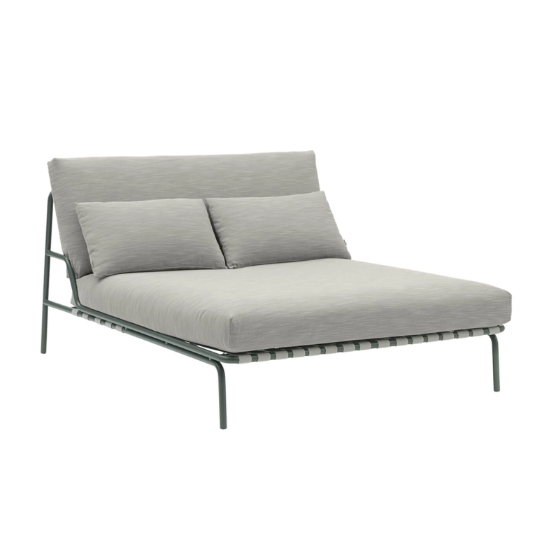 Outdoor Bench and Sunlounger SETTLE Weave 2/Dark green MUUTO