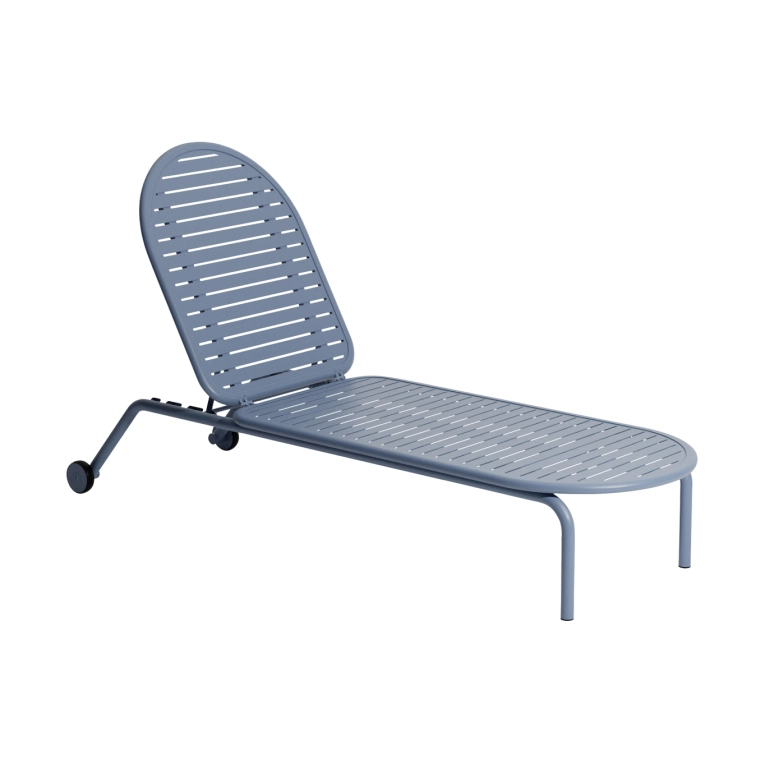 Outdoor Bench and Sunlounger WEEK-END Sunbed Pigeon Blue PETITE FRITURE