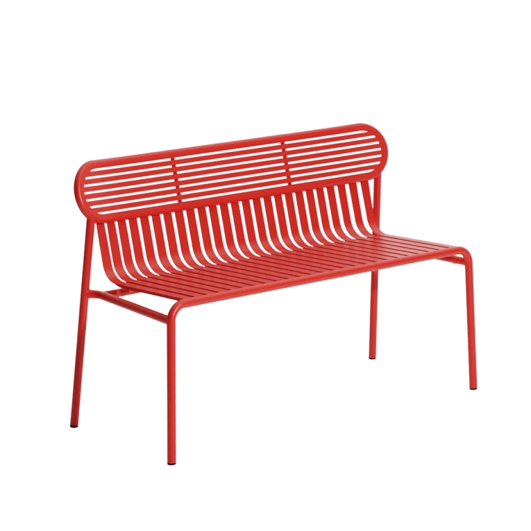 Designer Bench WEEK-END Red PETITE FRITURE