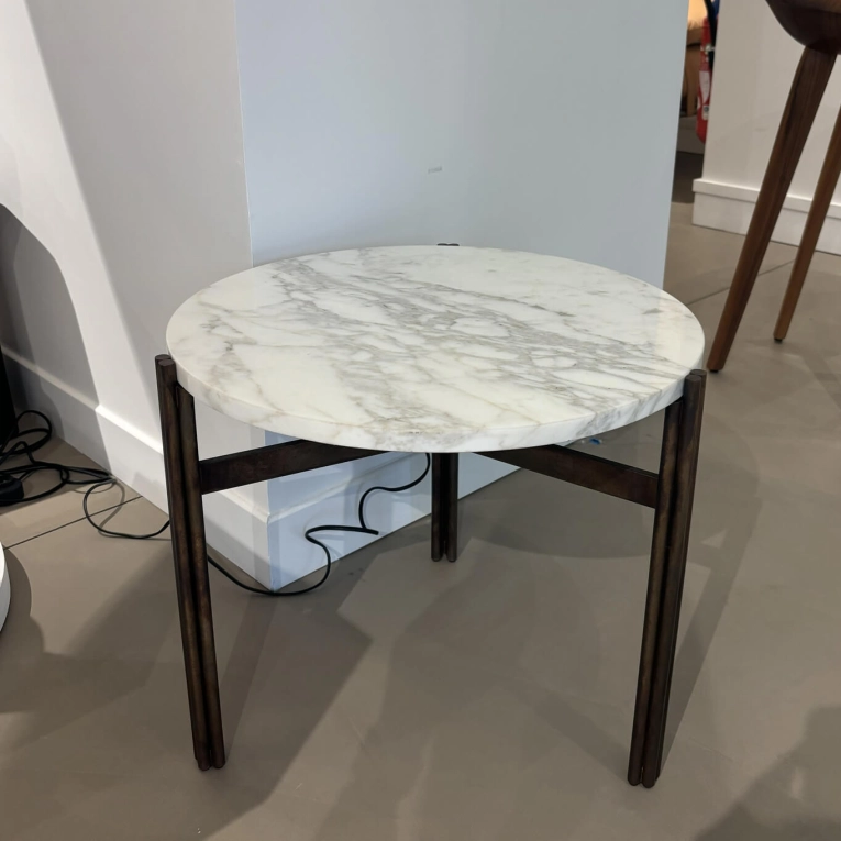 Coffee Table TWELVE Marbre Calacatta Vagli piètement laiton bruni GALLOTTI & RADICE