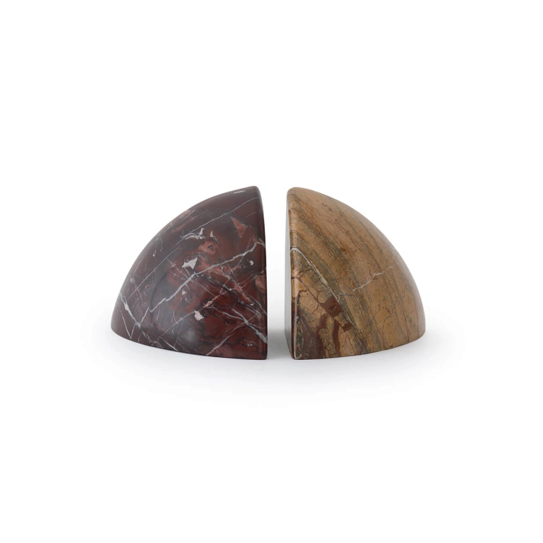 Objet pratique Set de 2 Serre-livres BOULDER Marbre Brun TOM DIXON