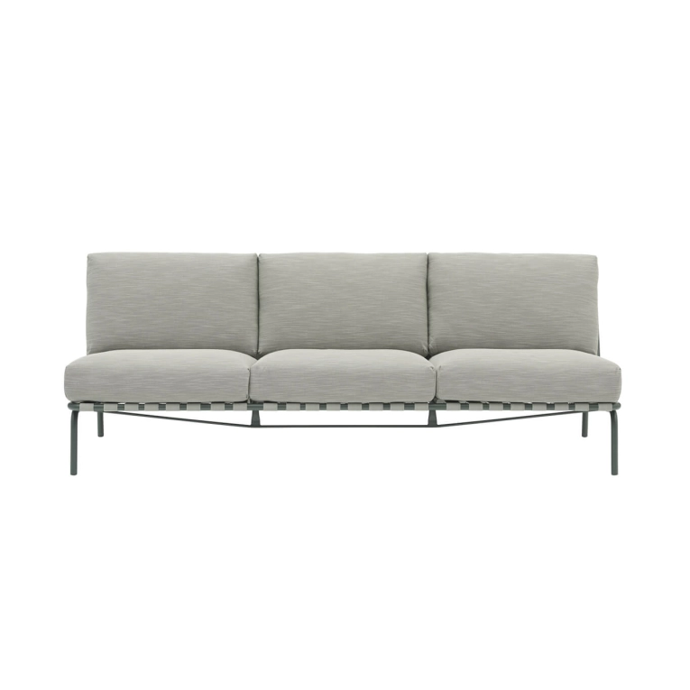 Outdoor Sofa SETTLE 2 places Ribbed Weave 2/Dark green MUUTO