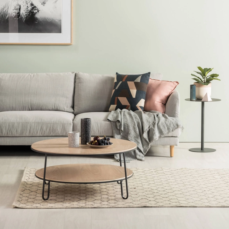 Table basse EUGENIE Ø 90 Gris ardoise HARTO