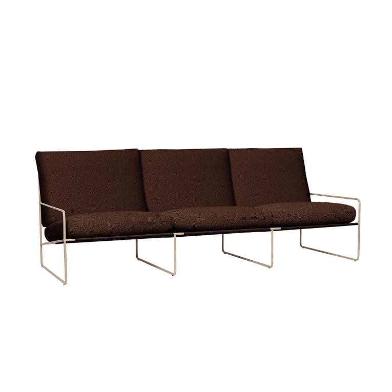Outdoor Sofa DESERT 3 Seater Brown Beige Armrests FERM LIVING