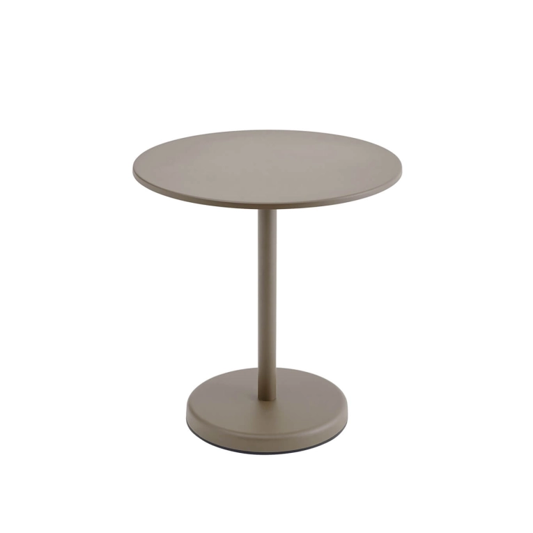 Outdoor Table LINEAR STEEL CAFÉ Ø 70 Taupe MUUTO