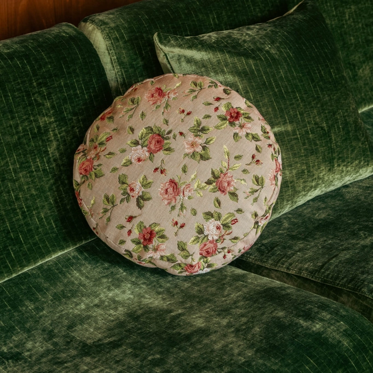 Canapé ROTONDO Module d'angle Velours Vert Olive THE SOCIALITE FAMILY