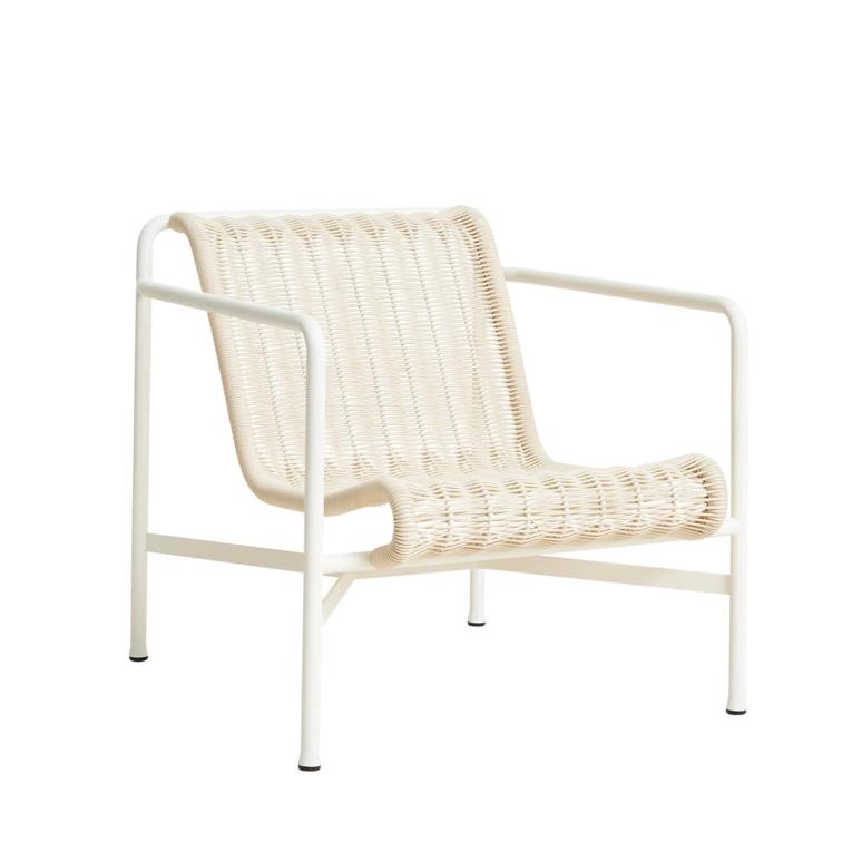 Fauteuil extérieur Fauteuil PALISSADE CORD Blanc Crème HAY