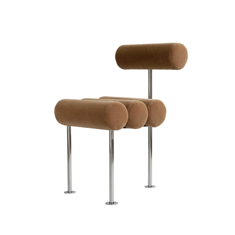 Dining Chair HIRO Desert/Stainless steel 101 COPENHAGEN