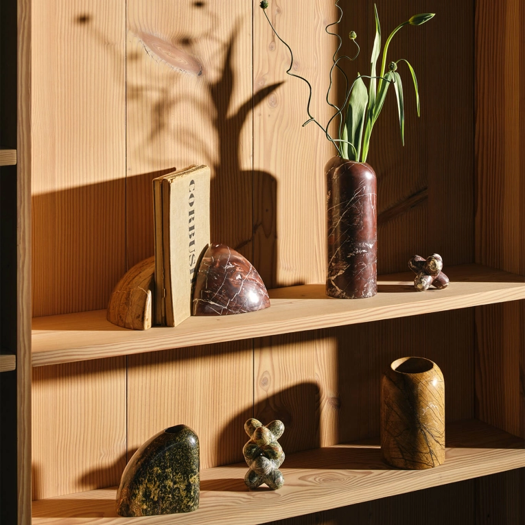 Objet pratique Set de 2 Serre-livres BOULDER Marbre Brun TOM DIXON