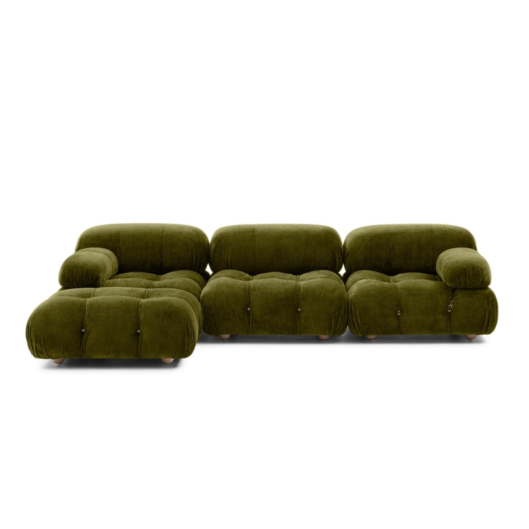 CAMALEONDA angulaire Chenille Enia Vert Olive BB ITALIA