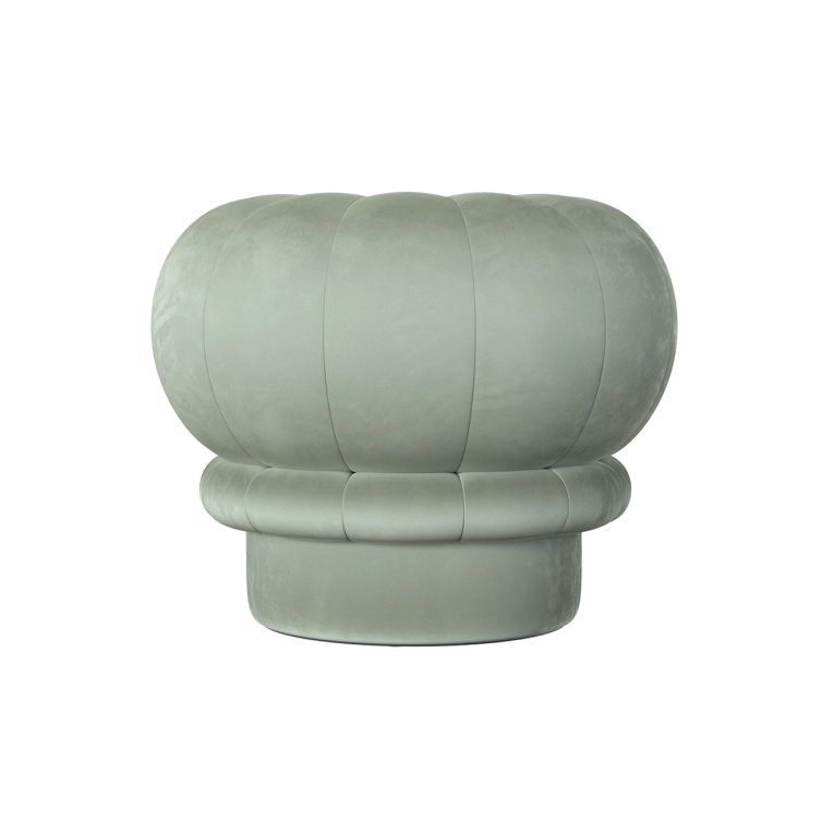 Pouf CLAUDIE Velours Vert Céladon HARTO