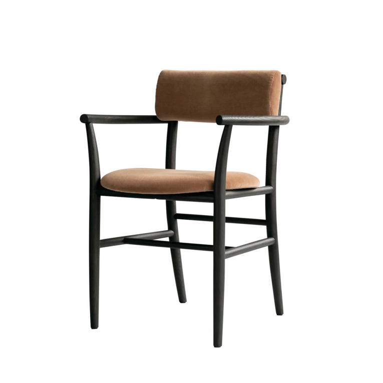 Dining Chair NAMA avec accoudoirs Desert/Coffee black oak 101 COPENHAGEN