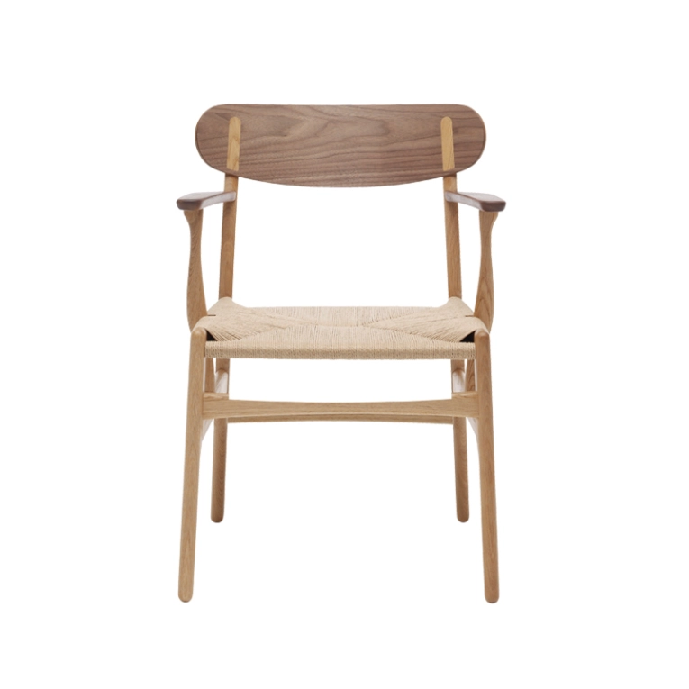Chaise CH26 Chêne & noyer/ corde naturelle CARL HANSEN