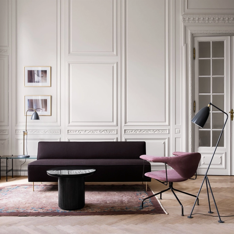 Lampe à poser BESTLITE BL1 Laiton/ blanc GUBI