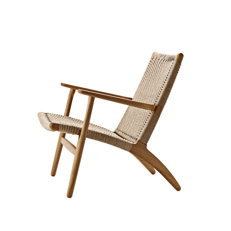 Fauteuil CH25 Chêne huilé/ corde naturelle CARL HANSEN