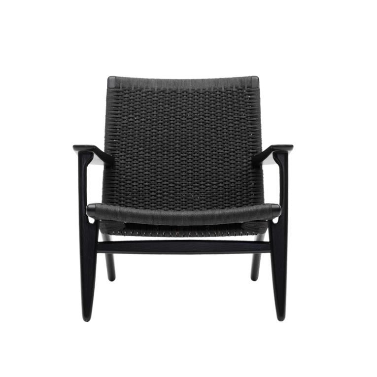 Fauteuil CH25 Chêne noir/ corde noire CARL HANSEN