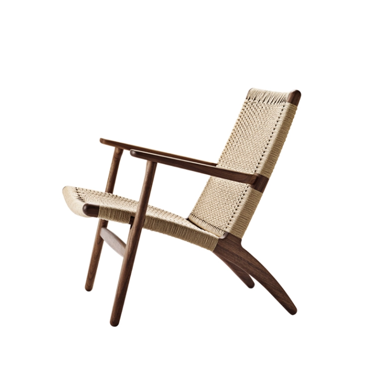 Fauteuil CH25 Noyer huilé/ corde naturelle CARL HANSEN