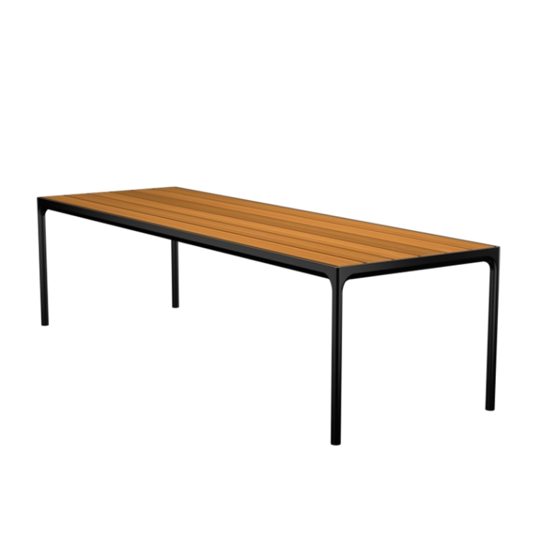 Table extérieur Table FOUR 270x90 Bambou/ aluminium noir HOUE