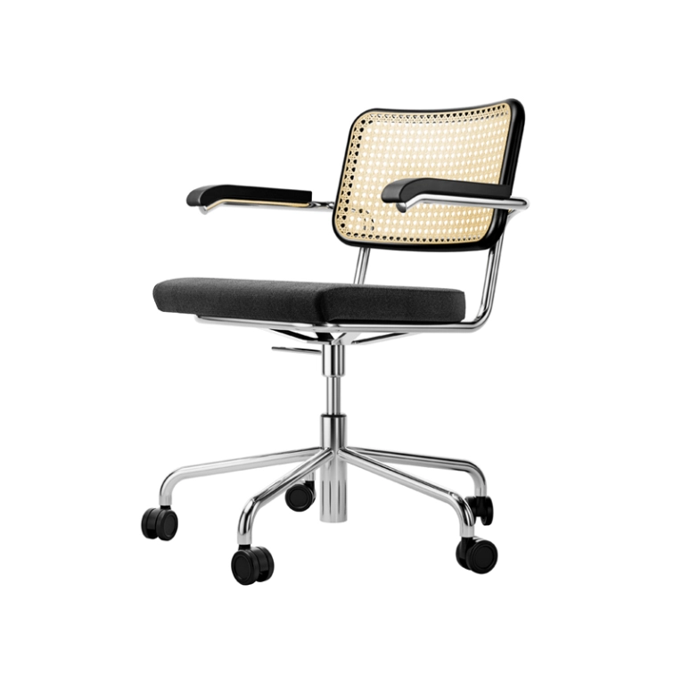 Fauteuil de bureau S 64 ATELIER SPVDR Noir/ Step 60999 THONET