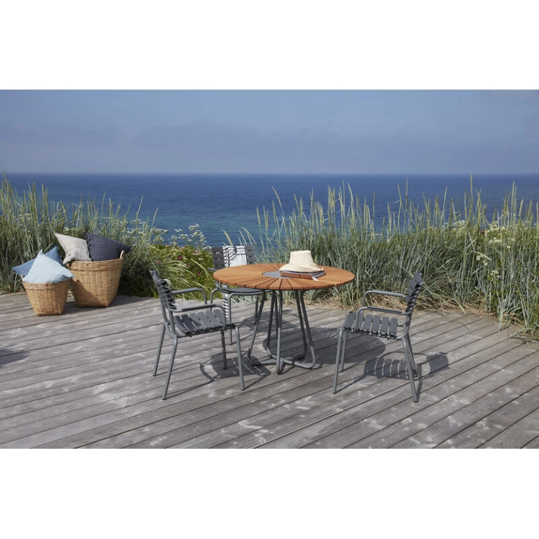 Table extérieur Table CIRCLE Ø 150 Bambou/ gris HOUE