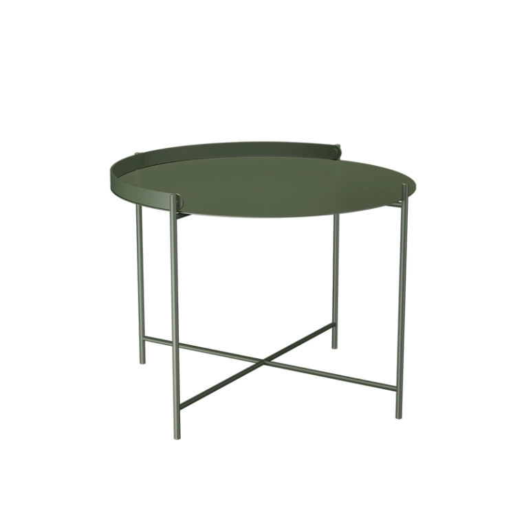 Table basse extérieur Table basse EDGE Ø 62 Vert olive HOUE