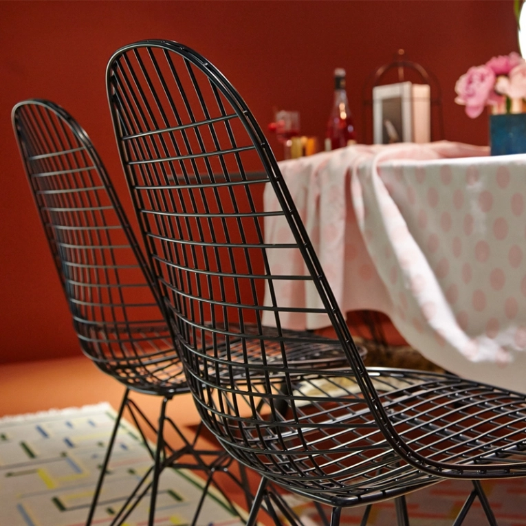 Chaise EAMES WIRE CHAIR DKR Noir VITRA